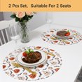thumbnail image 5 of Halloween Round Placemats Set of 2, Braided Polypropylene Place Mats, Fall Pumpkins Halloween Funny Bat White Washable Table Mats for Kitchen Dinner Holiday Wedding Party Coffee Table Decoration 13", 5 of 9