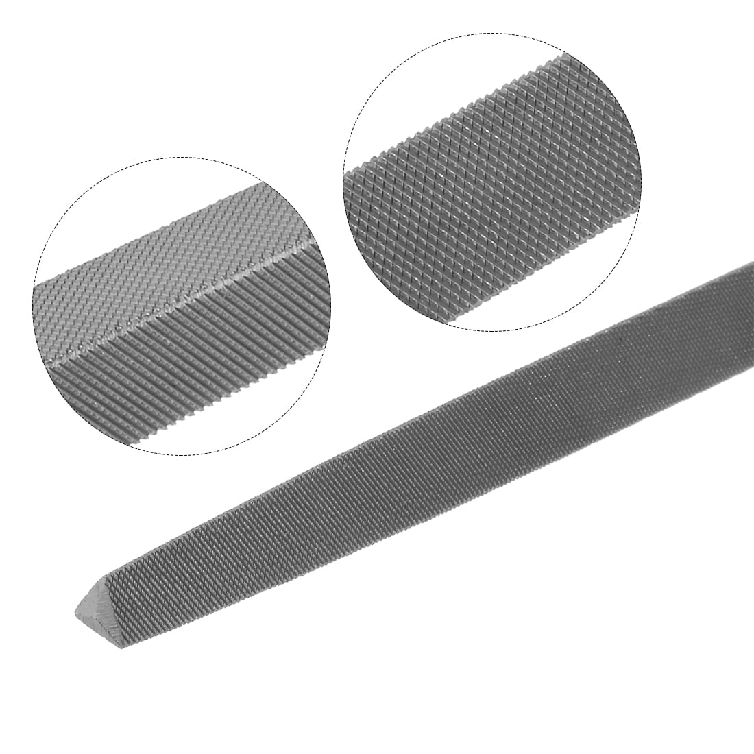 Unique Bargains Second Cut Grade Carbon Steel Triangle Side Three Square File 10.24"