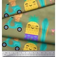 thumbnail image 1 of Soimoi Green polyester Crepe Fabric Beech & Fun Party Print Sewing Fabric Yard 52 Inch Wide, 1 of 5
