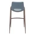 thumbnail image 5 of Desi Barstool Azure Gray & Walnut Barstool, Modern Style, Plush and durable faux leather fabric, Plywood, Indoor Bar, 5 of 9