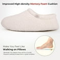 thumbnail image 4 of Women's Fuzzy Curly Fur Memory Foam Loafer Slippers with Polar Fleece Lining, 4 of 5