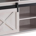 thumbnail image 6 of HomeRoots 482781 26.5 x 60 x 15.5 in. White Oak Manufactured Wood Cabinet Enclosed Storage TV Stand, 6 of 7