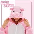 thumbnail image 2 of Disfraz de mono NEWCOSPLAY con forma de animal, pijama de peluche con forma de cerdo rosa, 2 of 6
