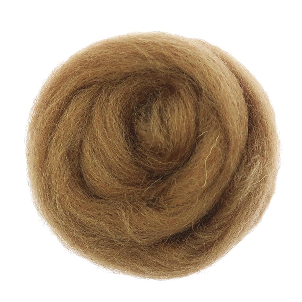 Linen Grey Homyl 1 Piece 10g Felting Wool Fibre Wool Yarn Roving Needle Felting Hand Spinning Crafts 
