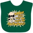 thumbnail image 3 of Inktastic Dad You Put My Cape on Backwards&reg; Boys or Girls Baby Bib, 3 of 4