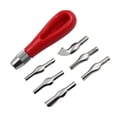 thumbnail image 1 of keepw Red Linoleum Cutter Kit Cutting Set Linoleum Block Cutter Stainless Steel Blade Engraving Tool Set 1Set, 1 of 6