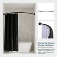 thumbnail image 3 of Utopia Alley Rustproof Wall Mounted Single Curved Shower Rod, Aluminum, adjustable from 45" to 72" Wide, Black, 3 of 11