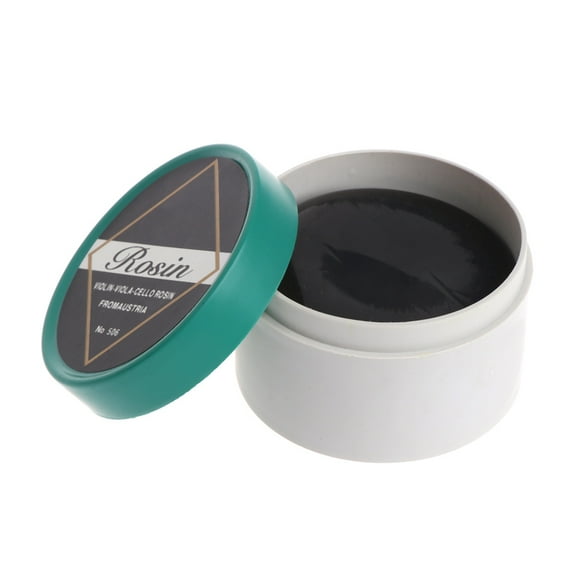 High-Grade Natural Black Color Rosin Low Dust High Sensitivity Square Resin with Plastic for Shell, for Violin Viola Cel