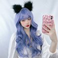 thumbnail image 2 of Peluca estilo Europa y Estados Unidos, cabello largo y rizado para mujer, flequillo al aire, peluca gris de abuela, tocado, cabello lolita, 2 of 4