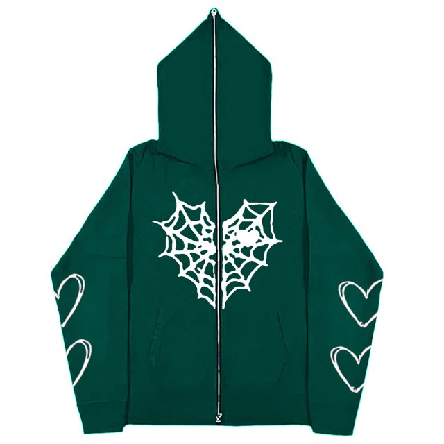 Sudadera con esternón oscuro europeo y americano para hombre y mujer, sudaderas con capucha góticas para pareja, sudadera de Cremallera larga de talla grande Harajuku 2023