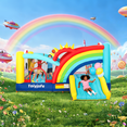 thumbnail image 6 of Toiyjofe 16FT Rainbow Bounce House for Big Kids 8-12, Large Inflatable Bouncer with Slide for Outdoor Party, Fits 6 Kids, GFCI Blower Included, 6 of 13