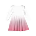 thumbnail image 4 of Abcomgle Long Sleeve Dress for Girls 10-12 Casual A-Line Fall Tshirt Dress Gradient Crew Neck Girls Skater Dress Loose Swing Dresses for 4-14t Kids 5-6 Years,Light pink, 4 of 5