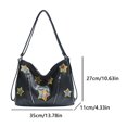 thumbnail image 2 of Mujeres Hombro PU Cuero Gran Capacidad para Niñas Mochila Citas (negro), 2 of 9