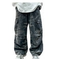 thumbnail image 2 of MAIHAN-Boys Cargo Jogger Pants with Multiple Pockets, Fully Elastic Waist Casual Sport Camo Pants for Kids, Regular Fit for School & Outdoor(Camouflage,10-12Years), 2 of 8