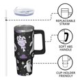 thumbnail image 3 of 30 Oz Halloween Tumbler with Handle and Straw, Haunted Ghost Cat Water Bottle Travel Cup, Halloween Birthday Gifts for Women Adults Teenagers, 3 of 5