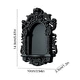 thumbnail image 3 of Gothic Candle Sconce, Black Plastic Medieval Floating Shelf Decorative Farmhouse Wall Candle Holder, Cathedral Arch Frame for Statue, Halloween, Fireplace Decor (C), 3 of 6