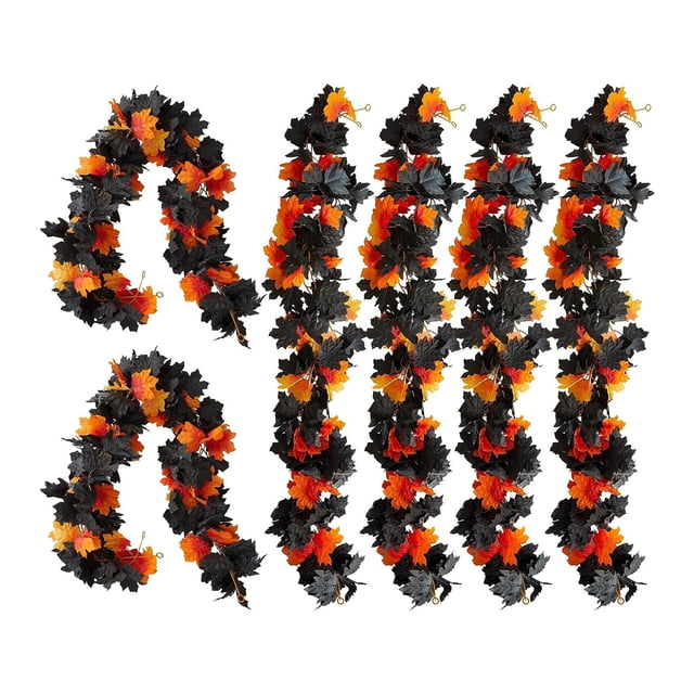 FOCUSNORM Fall Vines Artificial Maple Leaves Garland Hanging Vines Holiday Home Decor Party Favor