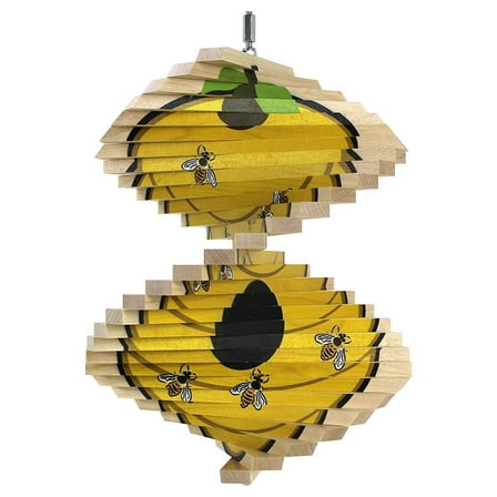 Beehive Wood Wind Spinner - Made in USA
