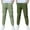 Green+Army Green, variant on Ohufall Boys Cotton Linen Pants 2-Pack, Kids Lightweight Casual Elastic Waist Drawstring Trousers Solid Loose Outdoor Sweatpants Joggers with Pockets, 3-13 Years