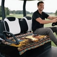 thumbnail image 5 of XYZCANDO Western Cow Sunflower Golf Cart Seat Cover | 2-Person With 4 Pockets | Non-Slip Washable Universal Golf Cart Accessory, 5 of 8