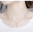 thumbnail image 5 of Collar de luna de gato Collares de plata de ley para mujer Collar de gato ER, 5 of 5