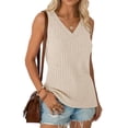 thumbnail image 2 of MOSHU Summer Tank Tops for Women V Neck Sleeveless Tops Loose Fit Dressy Casual Shirts, 2 of 8