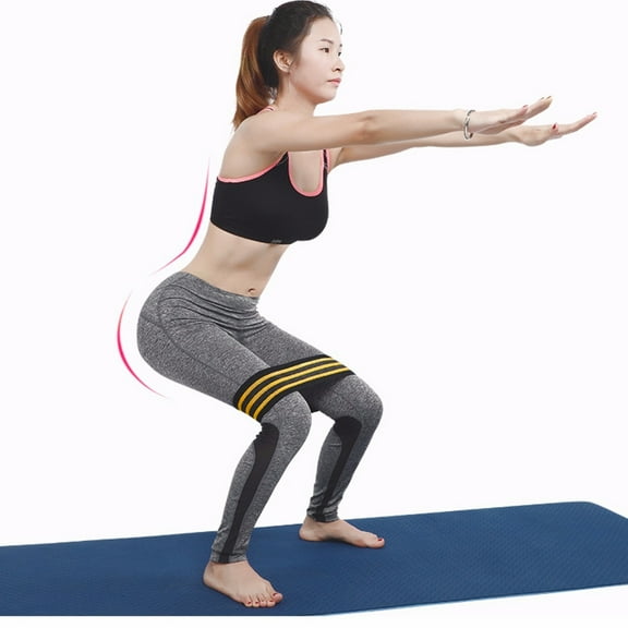 WHAMVOX  Resistance Bands for Legs Butt Training Exercise Pilates Fitness Yellow