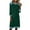 Green, variant on Womens Solid Color Shirt Dress Long Sleeve Turn Down Collar Denim Patch Cuffs and Hem Casual Pullover Tunic Dress