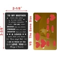 thumbnail image 2 of Adult Brother Christmas Cards, Brother Birthday Card from Sister, Inspirational Big Bro Gifts for Graduation Fathers Day, Metal Engraved Wallet Card, 2 of 5
