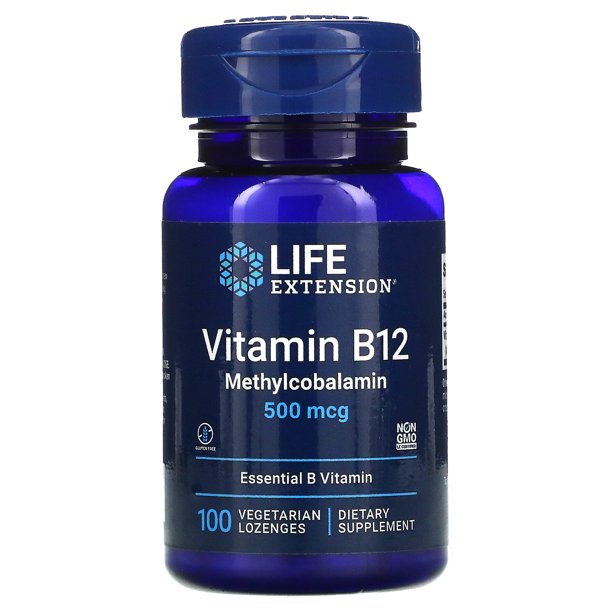 Life Extension Vitamin B12, Methylcobalamin, 500 mcg, 100 Vegetarian