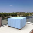 thumbnail image 4 of Budge Medium 48" Blue Patio Square Table Cover, All-Seasons, 4 of 7