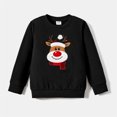 thumbnail image 4 of Camisetas de manga larga con parches de renos de dibujos animados a juego para toda la familia de Navidad, 4 of 5