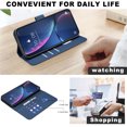 thumbnail image 4 of Allytechgroup Case for Samsung Galaxy S23 Ultra with Credit Card Slot, RFID Blocking PU Leather Slim Stand Wallet Flip Case Shockproof Full Body Cover Bumper for Samsung Galaxy S23 Ultra, Blue, 4 of 9