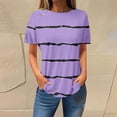 thumbnail image 2 of Fesfesfes Womens T Shirt Women Casual Printed Short Sleeve Round-Neck Pullover Blouse T-shirt Tops Tee Shirts Womens XL(US:10), 2 of 3