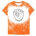 thumbnail image 3 of DeHolifer Womens Tops Short Sleeve Crewneck Baseball Graphic Printed Casual Tee T Shirt Summer Fashion Blouse Orange 2XL, 3 of 4