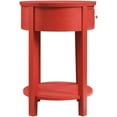 thumbnail image 3 of Chelsea Lane Oval Wood Accent Table with Drawer, Samba Red, 3 of 4