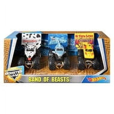 Hot Wheels Monster Jam Vehicles, 3 Pack-Band of beasts