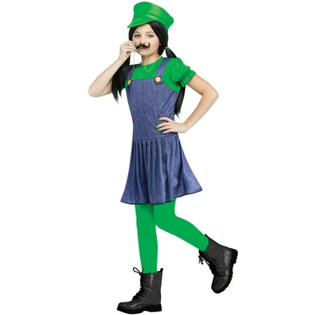 Pretty Plumber Child Costume (Green)