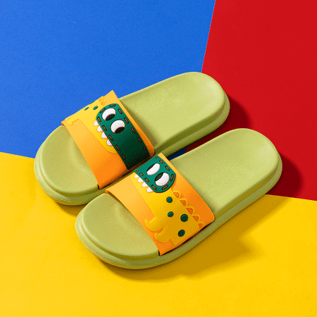 

Boys Girls Soft-soled Anti-slip Indoor Slippers With Crocodile Design