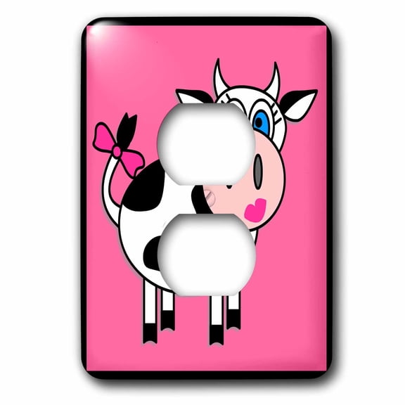 3dRose, Happy Cow Girl, 2 plug outlet cover