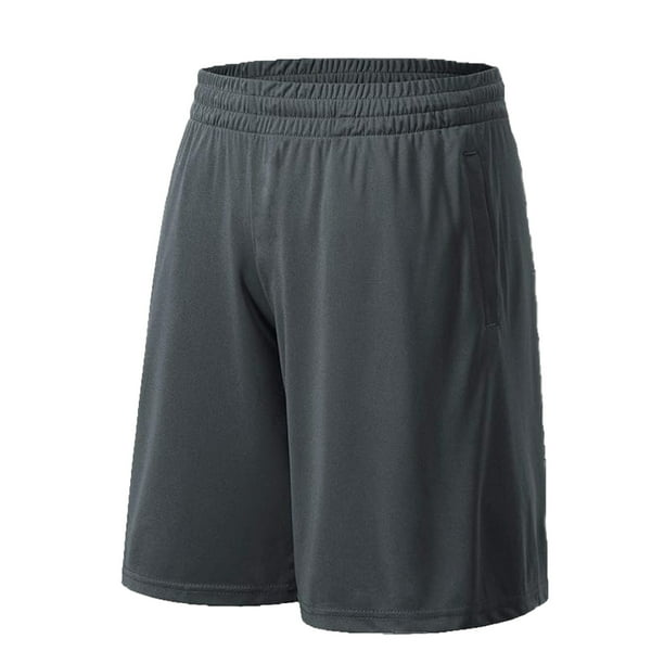 2025 Pantalones cortos deportivos unisex: transpirables, de secado rápido, cintura elástica, poliéster, entrepierna de 25 cm, tallas S-XXL