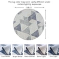 thumbnail image 2 of JV Home Tapis Rond Flèche Gris 4 Pi Tapis Lavable Antidérapant, 2 of 7