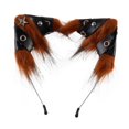 thumbnail image 1 of Diadema con orejas de gato para Halloween, accesorio decorativo de moda para mascaradas Rojo marrón, 1 of 8