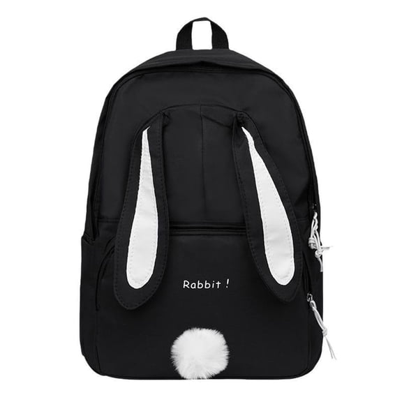 Cute Bunny Ear Backpack Women Laptop Bookbag ,Rabbit Big Capacity Bag Travel Hiking Camping Daypack Bag