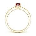 thumbnail image 2 of ANGARA Natural Tapered Shank Oval Solitaire Ruby Ring in 14K Yellow Gold for Women (Size-6x4mm) | July Birthstone Jewelry for Her, 2 of 9