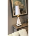 thumbnail image 3 of Lucas McKearn Leda Traditional Resin Table Lamp in Tapered Cream/Gold Leaf, 3 of 3