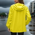 thumbnail image 4 of biudgviw Plus Size Rain Jackets for Women Waterproof Lightweight Zip Up Hooded Raincoats Casual Loose Windbreaker for Outdoor with Pockets, 4 of 6
