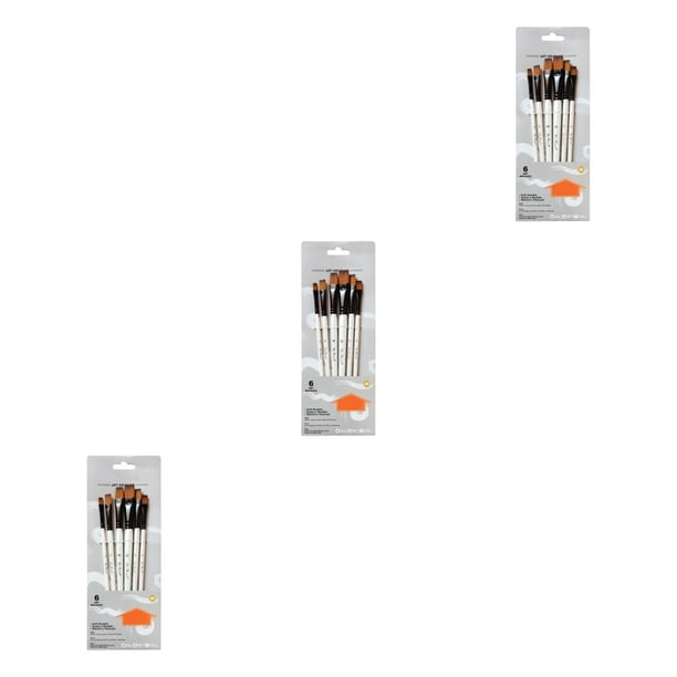 Cateissary 6 unids/set de pinceles para acuarela, Kit de diferentes formas, pelo de nailon, mango de madera, pincel para pintar, suministros de Type1 NO1