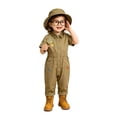 thumbnail image 2 of SiiRoh Infant Trailblazer Outfit Jungle Explorer Suit Zookeeper Jumpsuit Carnival Button Down Turndown Collar Overalls Khaki 12-18 Months, 2 of 5