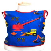 Angle View: Flirty Aprons Toddler Bib, Tiny Trucks, 6 Months Plus